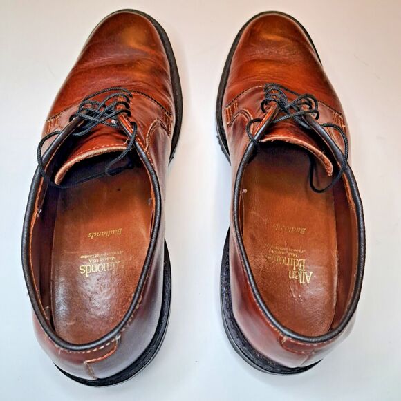 Allen Edmonds Badlands Men\'s Plain Toe Dress Shoes Size 8.5D Leather Brown main image 6
